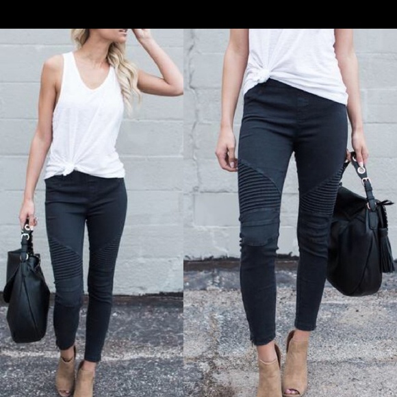 Pants - BEST SELLER ***black moto jeggings